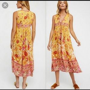 Spell Siren Song Marigold Midi Dress Free People Limited Edition Small